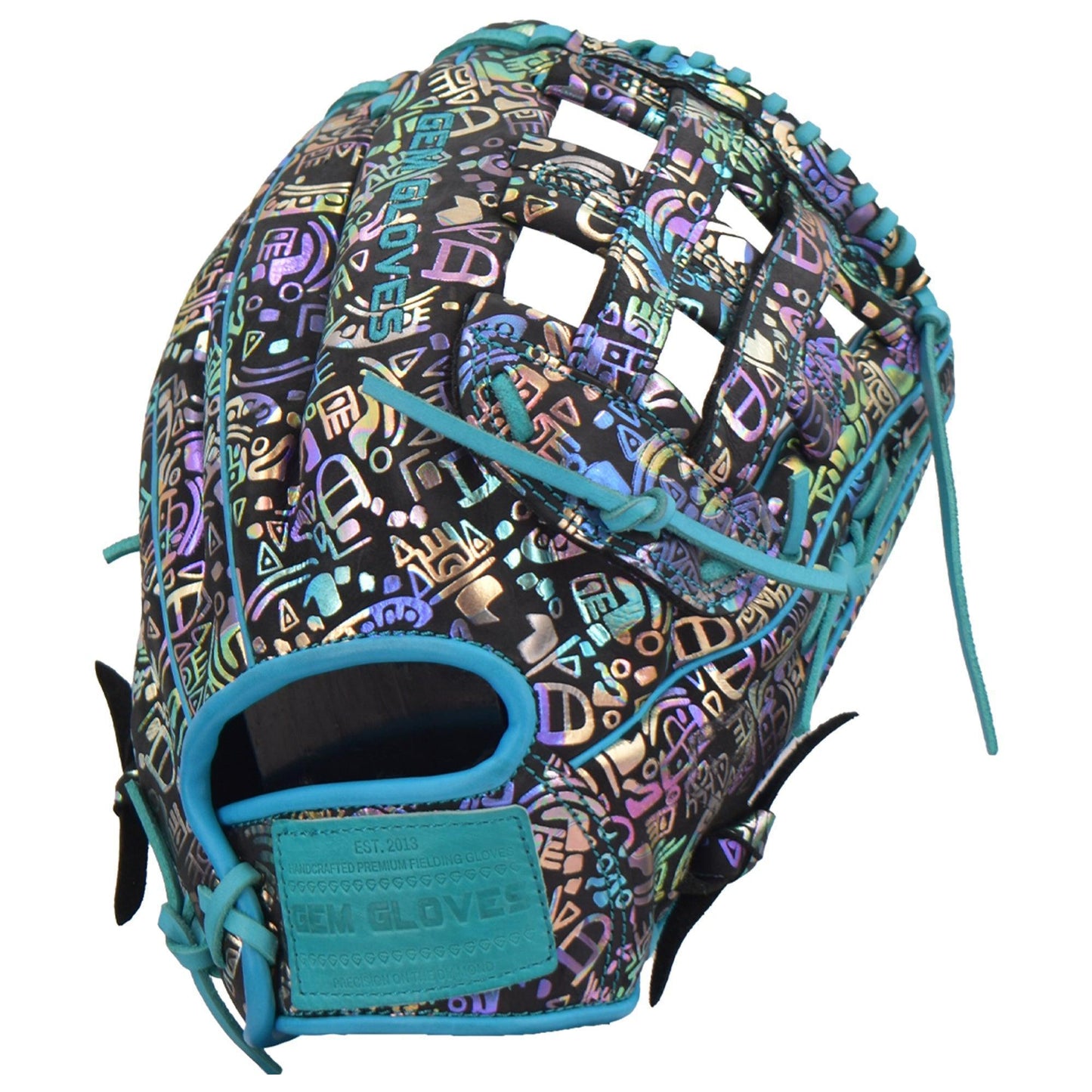Gem Gloves Softball Fielding Glove - GEM035 Holographic Aztec - Smash It Sports