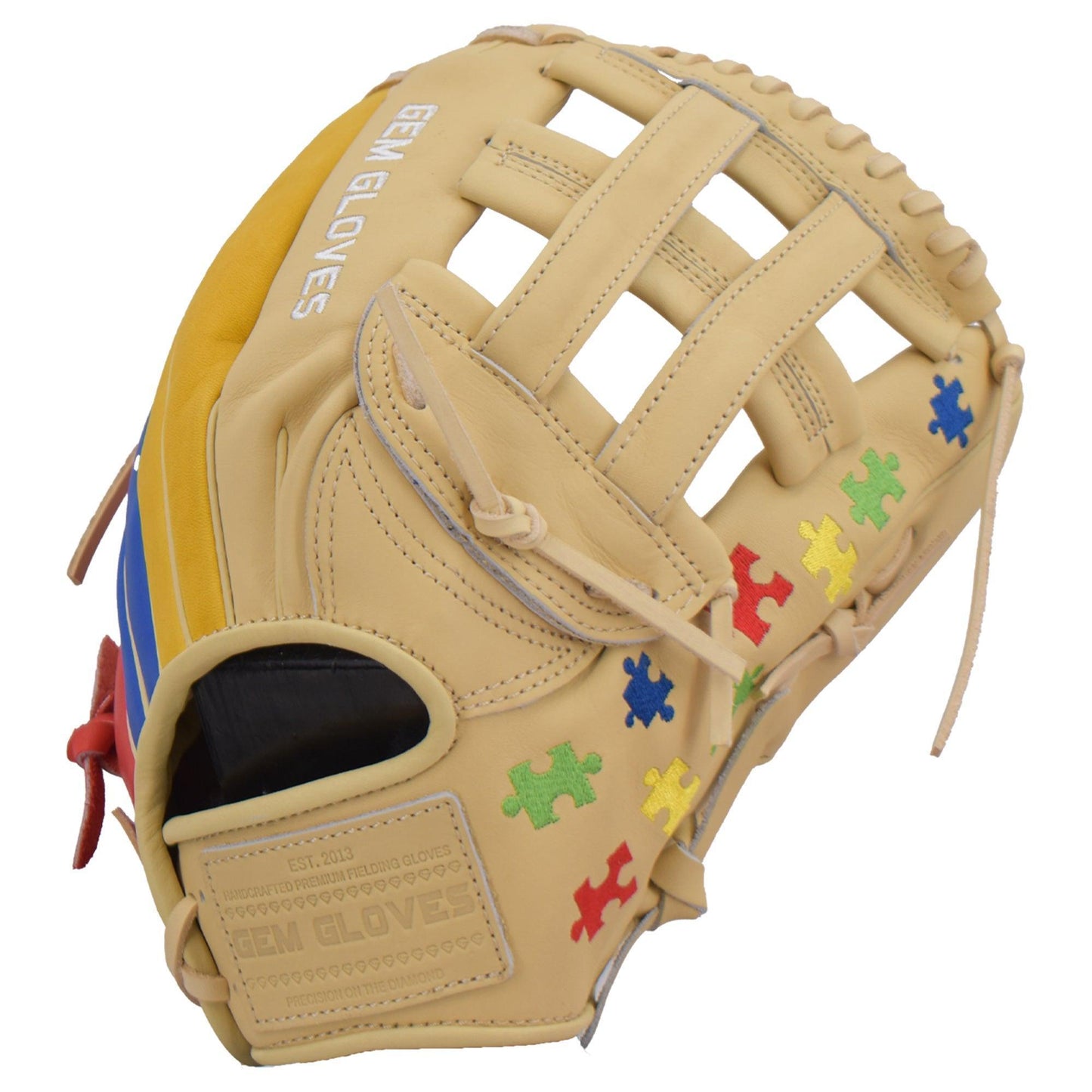 Gem Gloves Softball Fielding Glove - GEM041 Autism Awareness - Smash It Sports