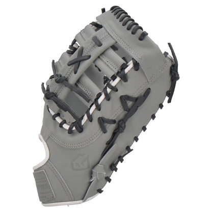 Gem Gloves Softball First Base Mitt/Glove - GEM021 (Grey/Black/White) - Smash It Sports