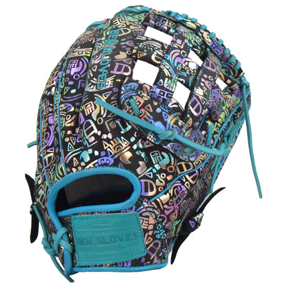 Gem Gloves Softball Fielding Glove - GEM035 Holographic Aztec